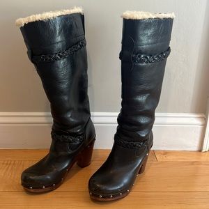Leather UGG Boots with heels